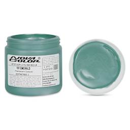 Nova Color Artists’ Acrylic Polymer Paint - Emerald Pearl, 473 ml Jar