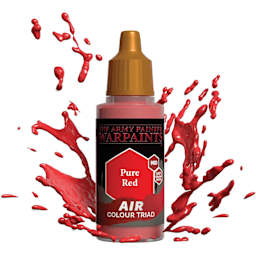 The Army Painter Warpaints Air Acrylic Airbrush Paint - Pure Red, 18 ml bottle in a splash of paint