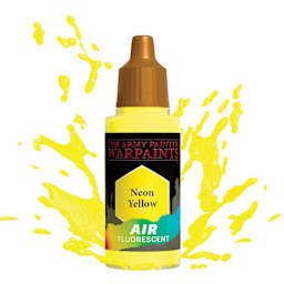 The Army Painter Warpaints Air Acrylic Airbrush Paint - Neon Yellow, 18 ml bottle in a splash of color