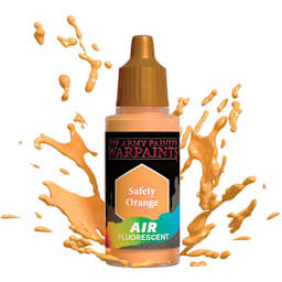 The Army Painter Warpaints Air Acrylic Airbrush Paint - Safety Orange, 18 ml bottle in a splash of paint