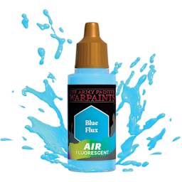 The Army Painter Warpaints Air Acrylic Airbrush Paint - Blue Flux, 18 ml bottle in a splash of paint
