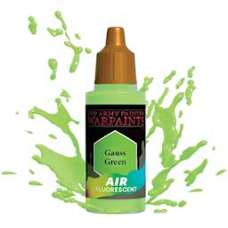 The Army Painter Warpaints Air Acrylic Airbrush Paint - Gauss Green, 18 ml bottle in a splash of paint