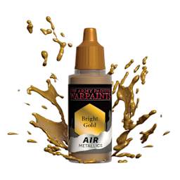 The Army Painter Warpaints Air Acrylic Airbrush Paint - Bright Gold, 18 ml bottle in a splash of paint