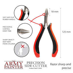 18 mm cutting blade length. 125 mm total length. Soft anti-slip rubber handle. Precision & control every time. Sharp object! Keep away from children. Razor sharp and precise.