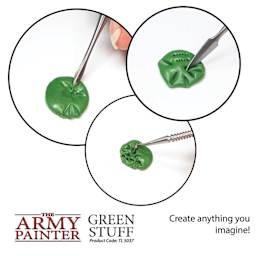 The Army Painter Kneadatite Green Stuff Epoxy Modeling Putty can create anything you imagine. product code tl5037