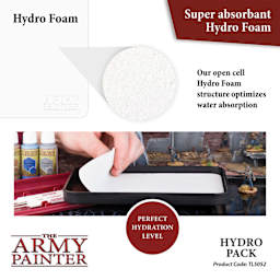 The Army Painter Wet Palette Hydro Pack Refills. Super absorbent hydro foam. Our open cell hydro foam structure optimizes water absorption. Perfect hydration level. product code: 5052