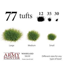Different sizes for any type of base. 77 tufts includes 12 large, 35 medium, and 30 small.