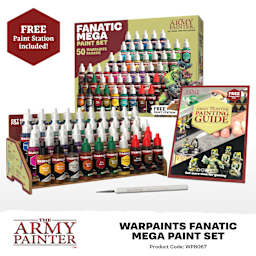 The Army Painter Warpaint Fanatics Acrylic Paints - Set of 50, Mega Set, 18 ml Bottles contents with packaging