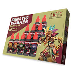 Front of package for the Set of 10 The Army Painter Warpaint Fanatic Acrylic Washes