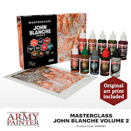 The Army Painter Warpaint Fanatics Acrylic Paints - Set of 10, John Blanche Masterclass Vol. 2, 18 ml Bottles contents and packaging