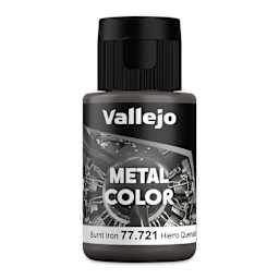 Vallejo Metal Color Acrylic Paint - Burnt Iron, 32 ml