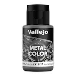Vallejo Metal Color Acrylic Paint - Dark Aluminium, 32 ml