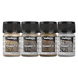 Vallejo Pigment FX Set - Set of 4, Mud and Sand, 35 ml