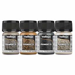 Vallejo Pigment FX Set - Set of 4, Stone and Cement, 35 ml