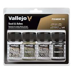 Vallejo Pigment FX Set - Set of 4, Soot and Ash, 35 ml front of package