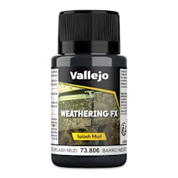 Vallejo Weathering FX Acrylic - Black Splash Mud, 40 ml Bottle