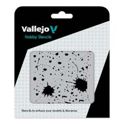 Vallejo Spills and Stains Hobby Stencil - Splashes and Stains front of packaging