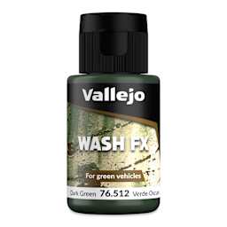 Vallejo Wash FX - Dark Green, 35 ml Bottle