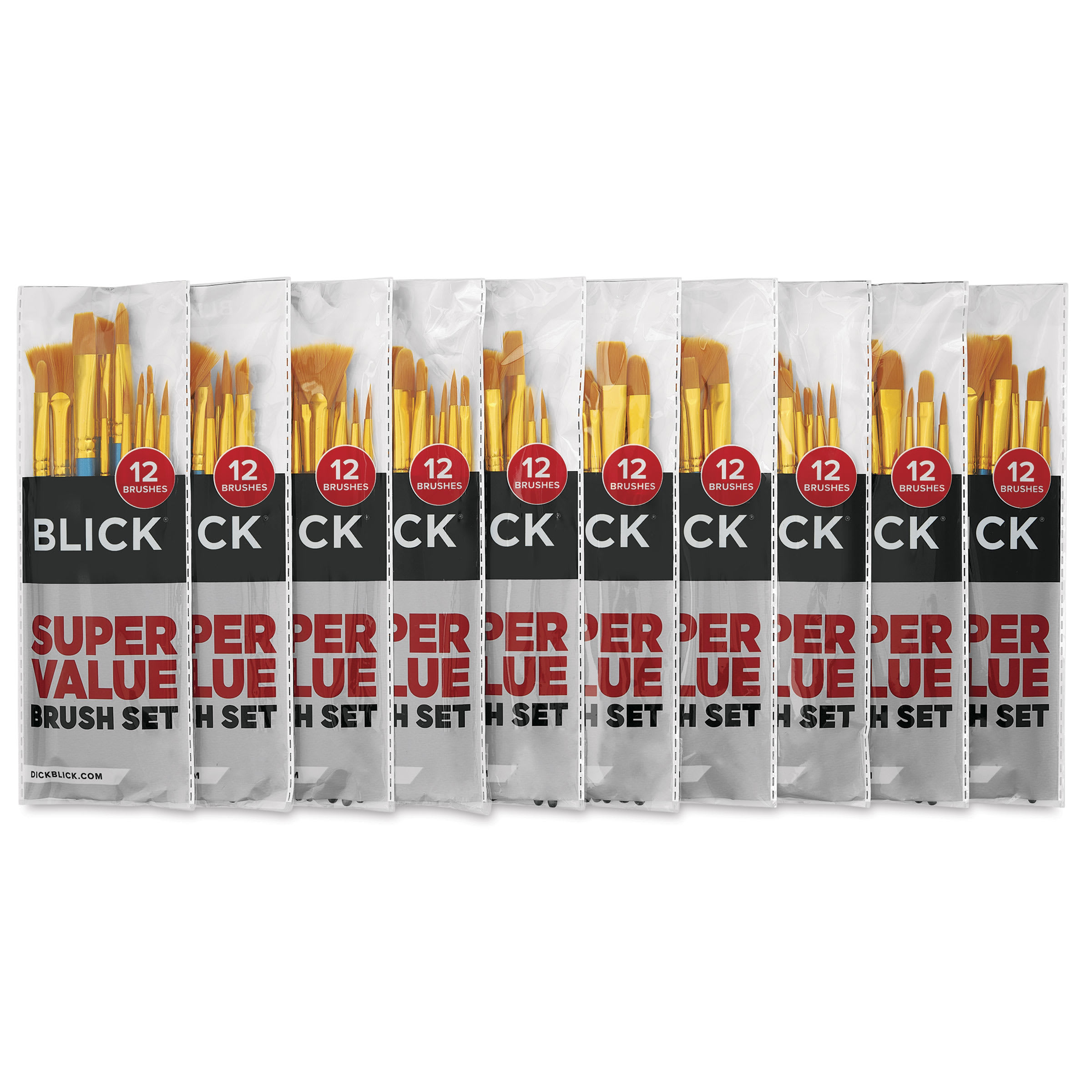 Blick Super Value Golden Taklon 120 Count Brush Set