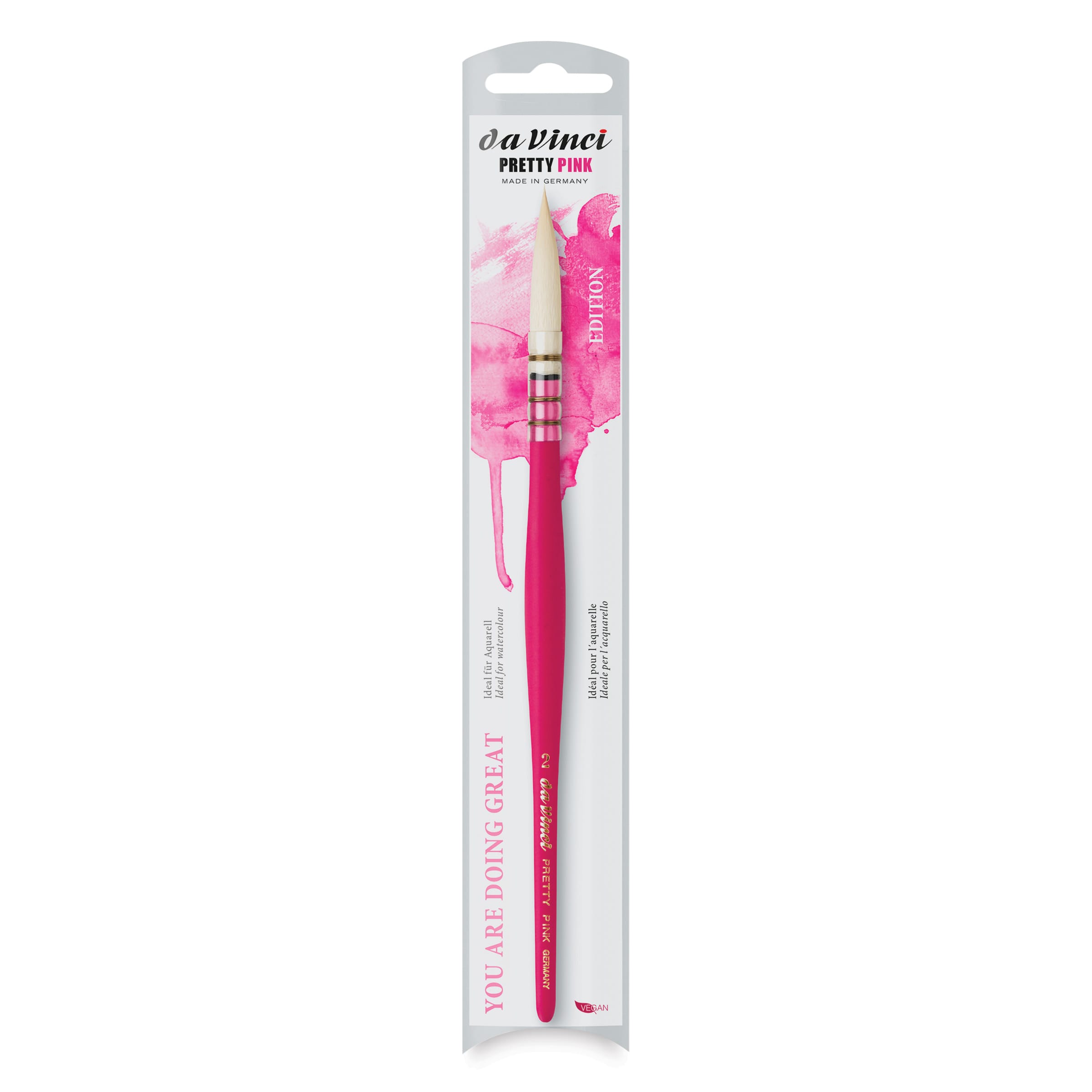 Da Vinci Pretty Pink Casaneo Synthetic Quill Brush