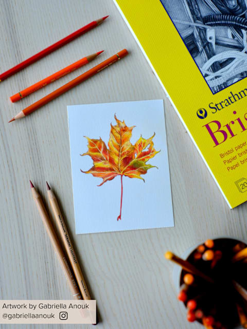 Autumn in Color: Gabriella Anouk Draws a Fall Leaf