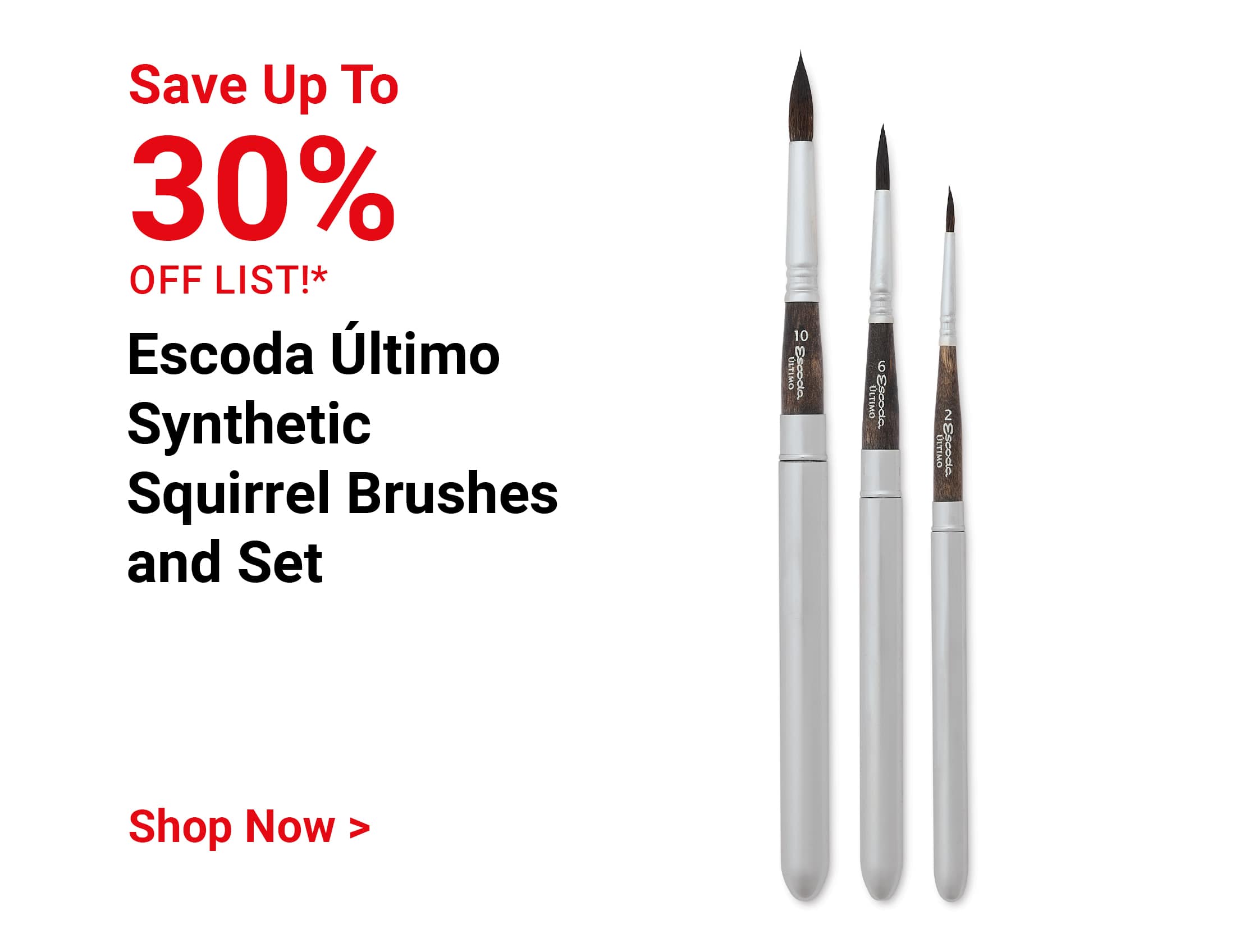 Save up to 30% off list!* Escoda Último Synthetic Squirrel Brushes and Set. Shop Now.