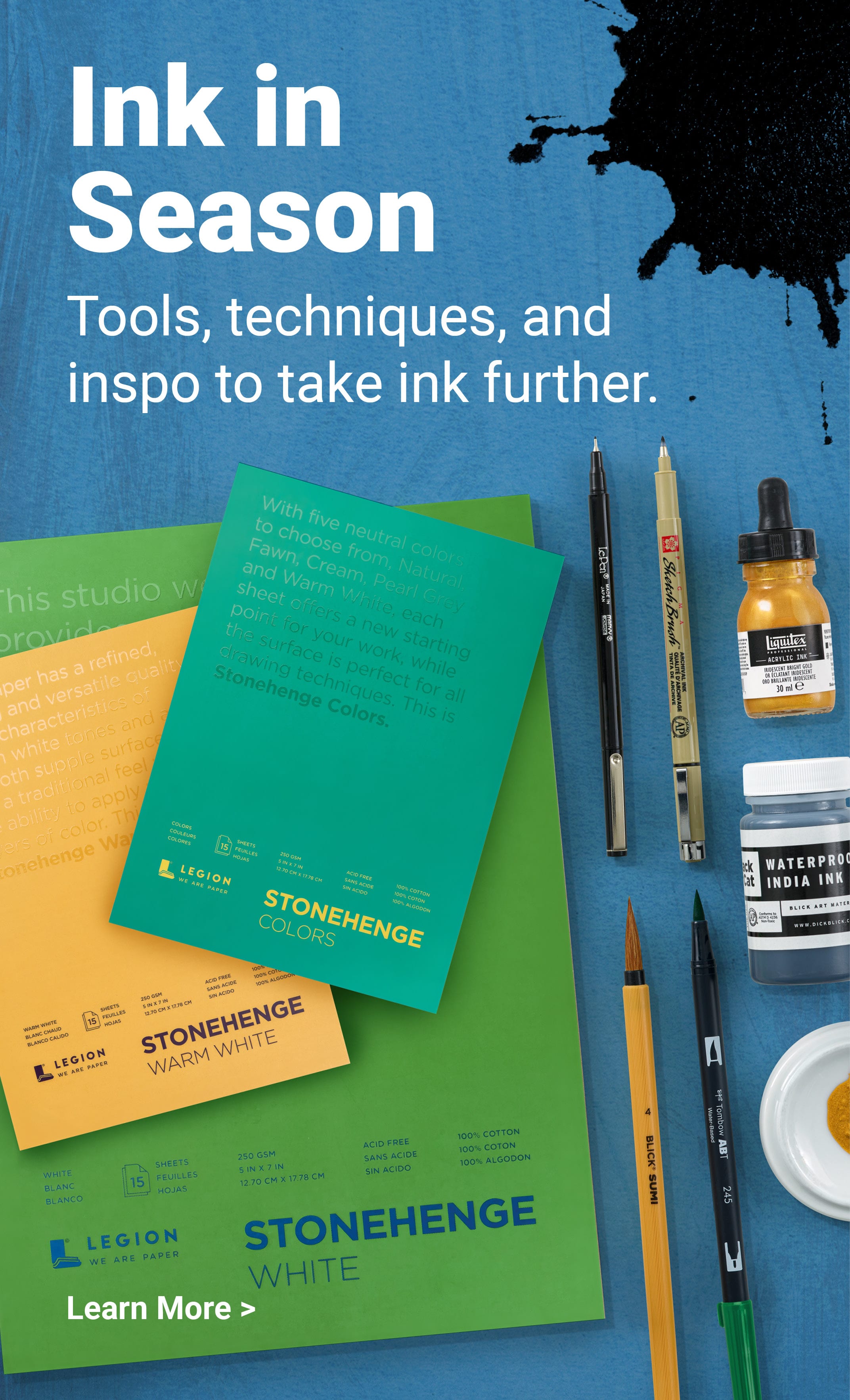Ink in Season Tools, technique, and inspo to take ink further. Learn more.