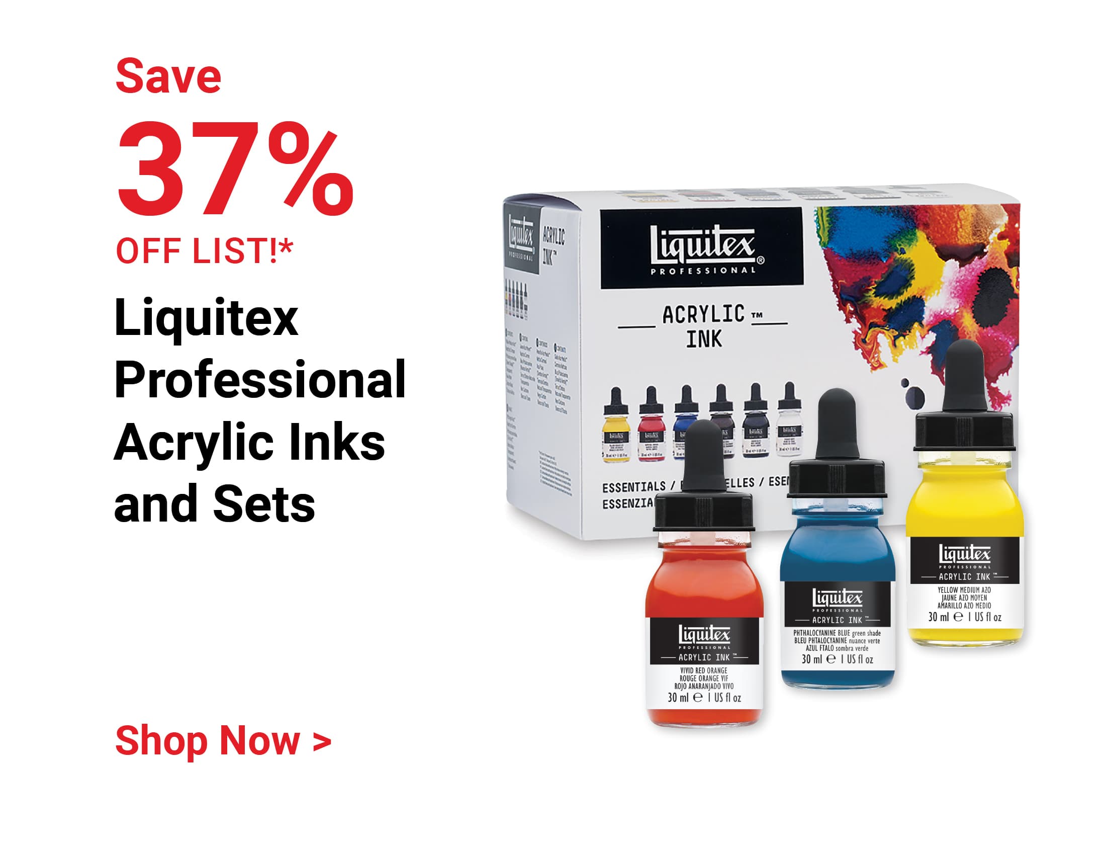 Save 37% off list! Liquitex Professional Acrylic Inks and Sets. Shop now.
