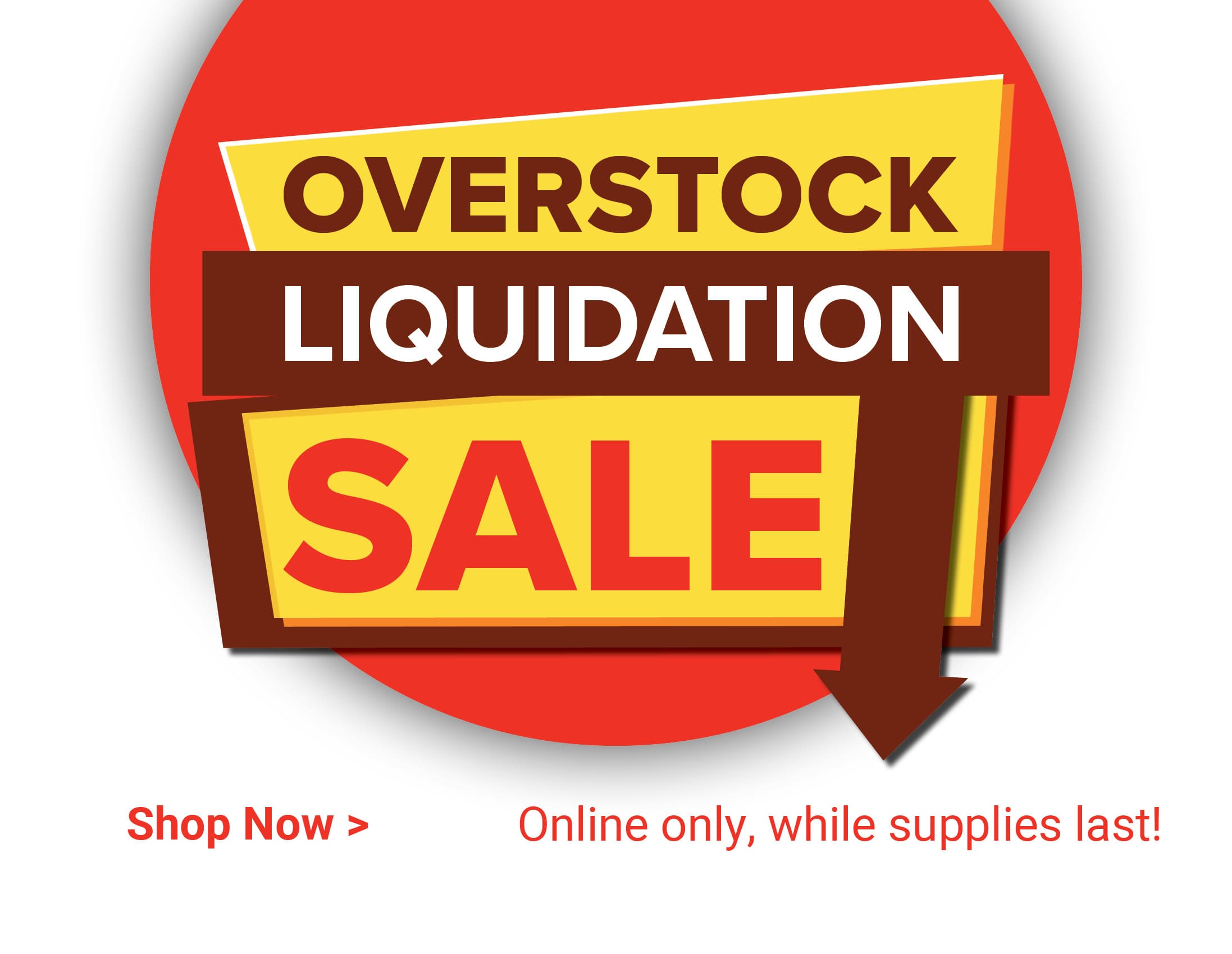 Overstock Liquidation Sale. Online only, while supplies last. Shop now.