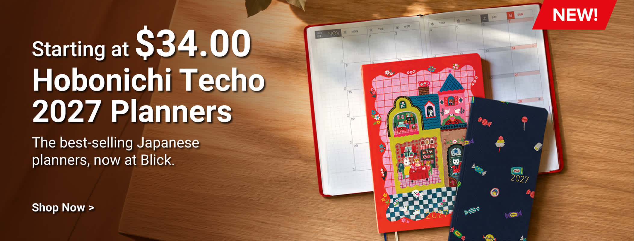Starting at $34.00. New! Hobonichi Techo 2027 Planners. The best-selling Japanese planners, now at Blick.