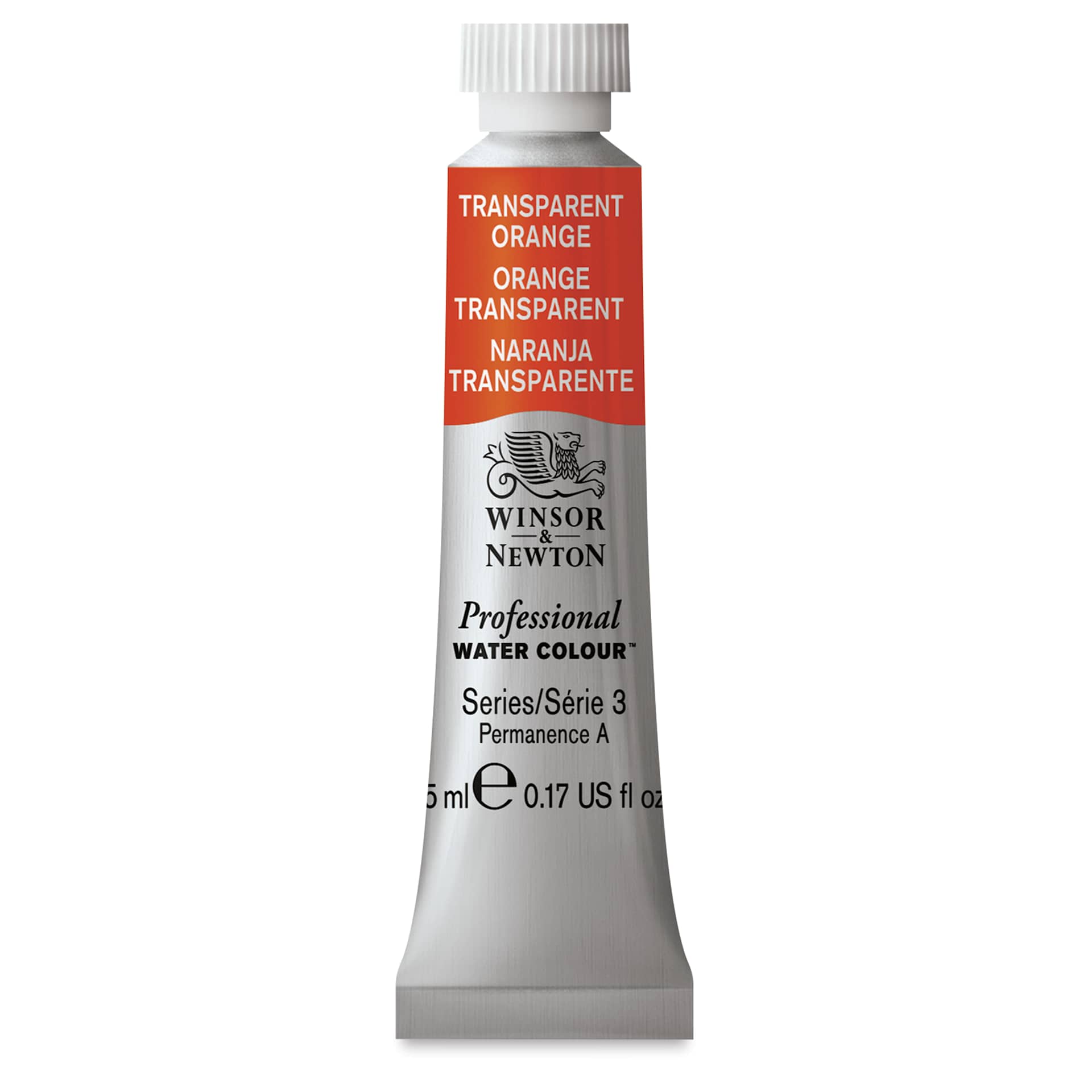 Winsor & Newton Professional Watercolor - Transparent Orange, 5 ml