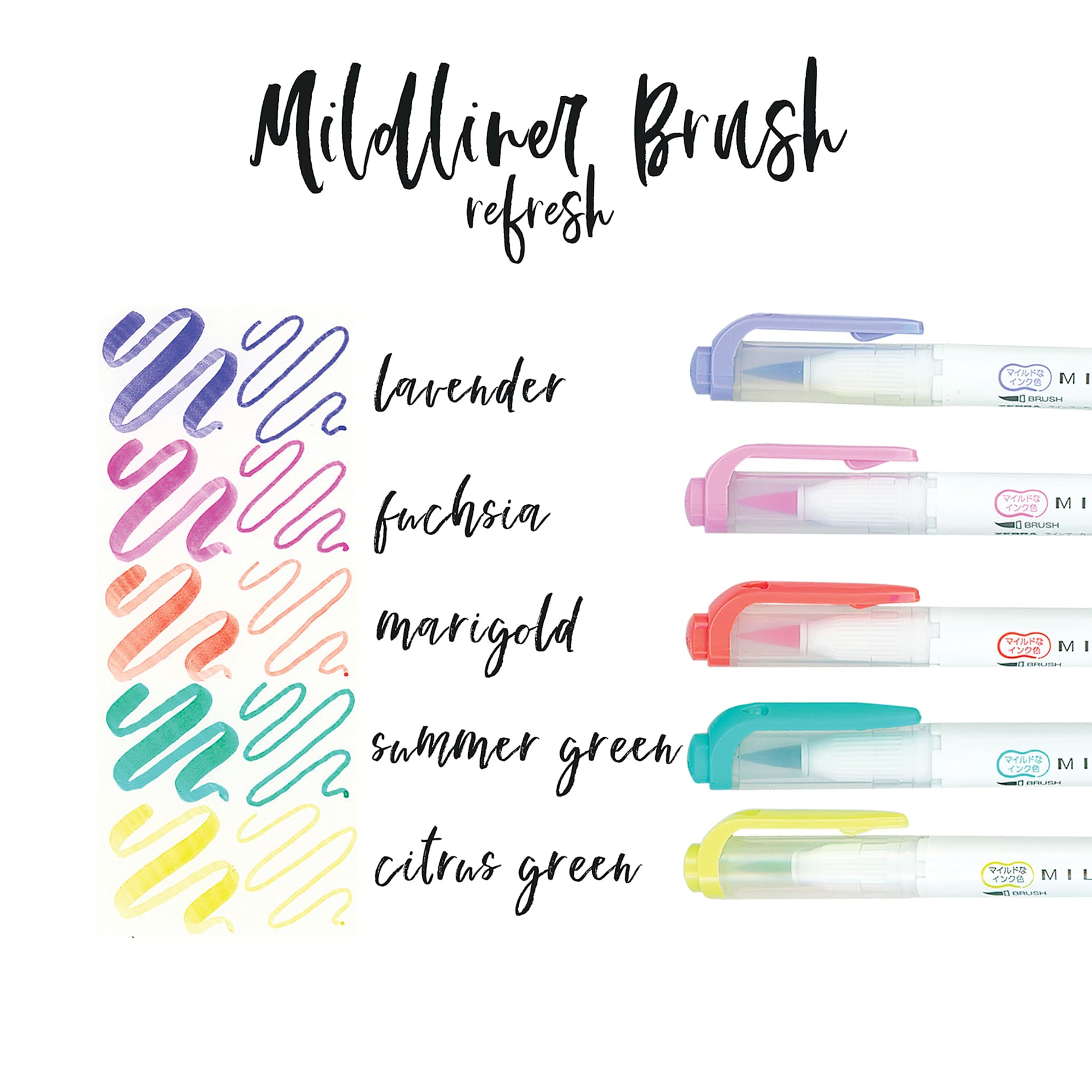 Zebra Mildliner Double Ended Brush Pen Sets | BLICK Art Materials