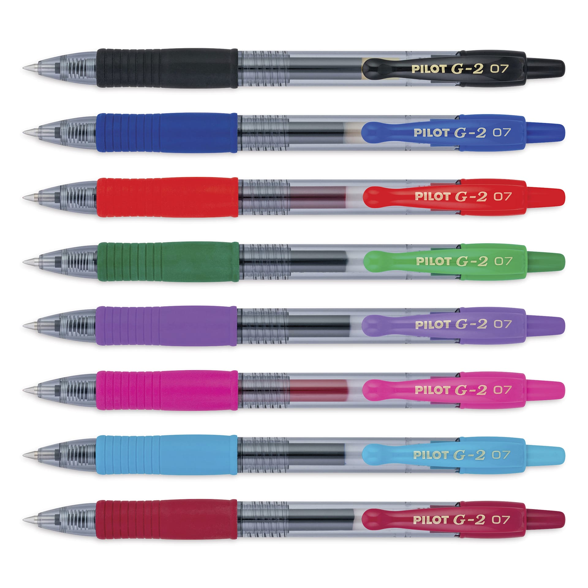 Pilot G2 Gel Pen Set - Assorted Colors, 0.7 mm, Fine, Set of 8
