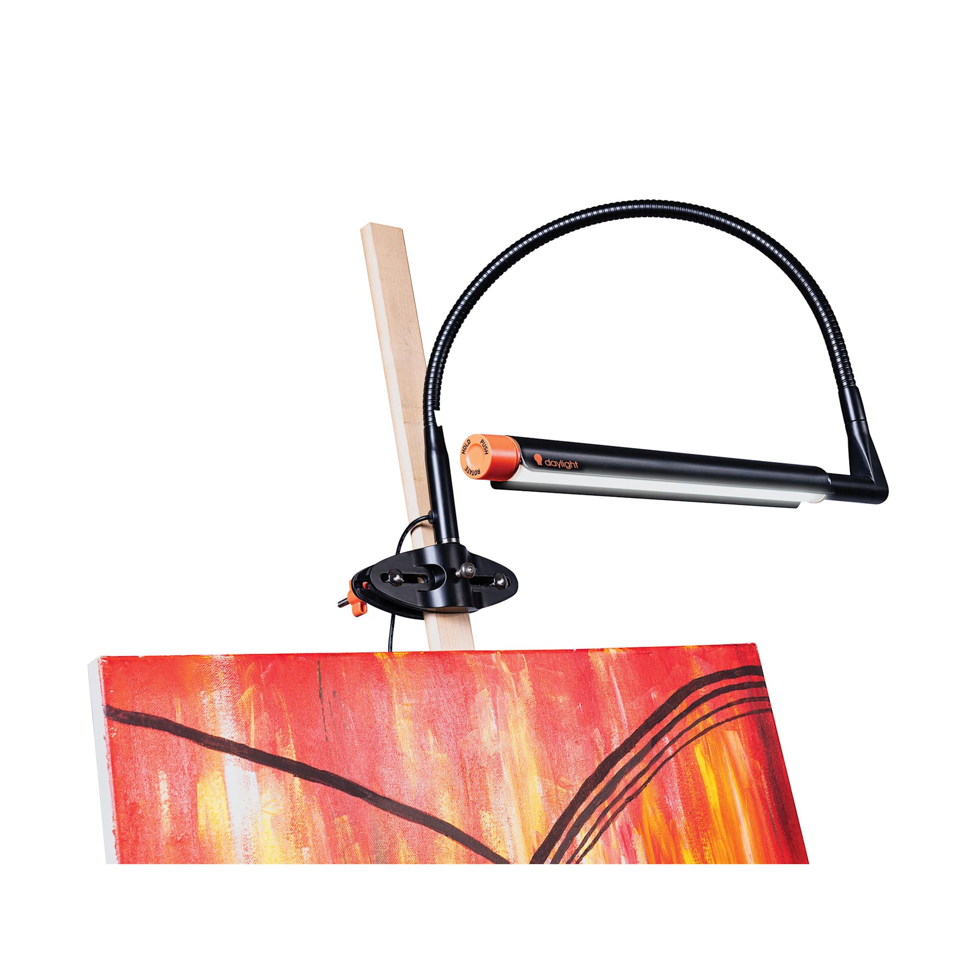 Daylight Techne 2 Artist & Drafting Lamp - Black and Orange