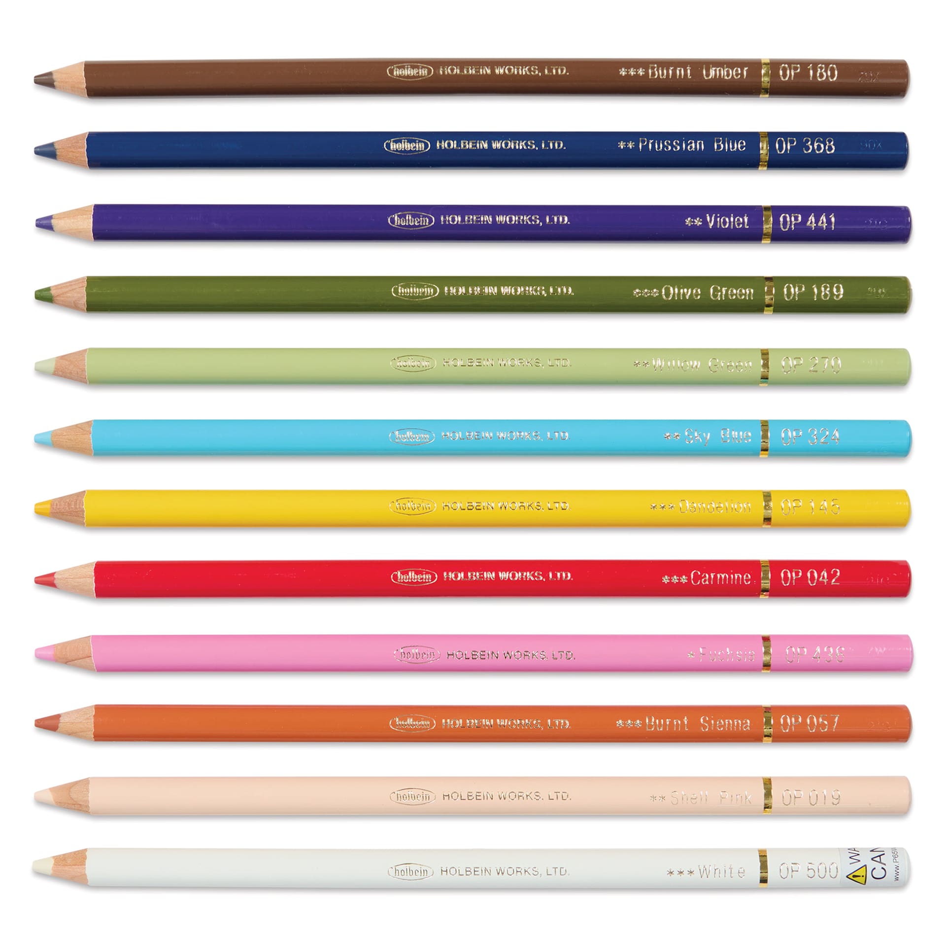 Holbein Artists' Colored Pencils - Portrait Tones, Set of 12, Tin