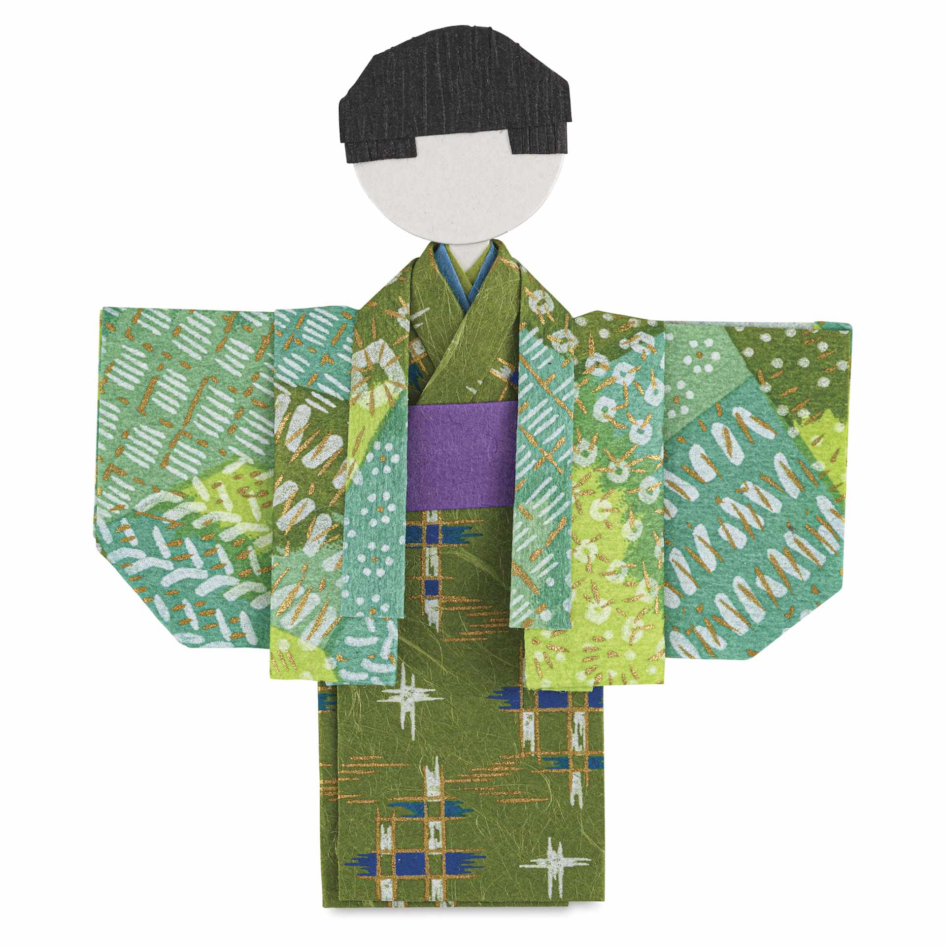 Aitoh Kimono Paper Doll Origami Kit | BLICK Art Materials