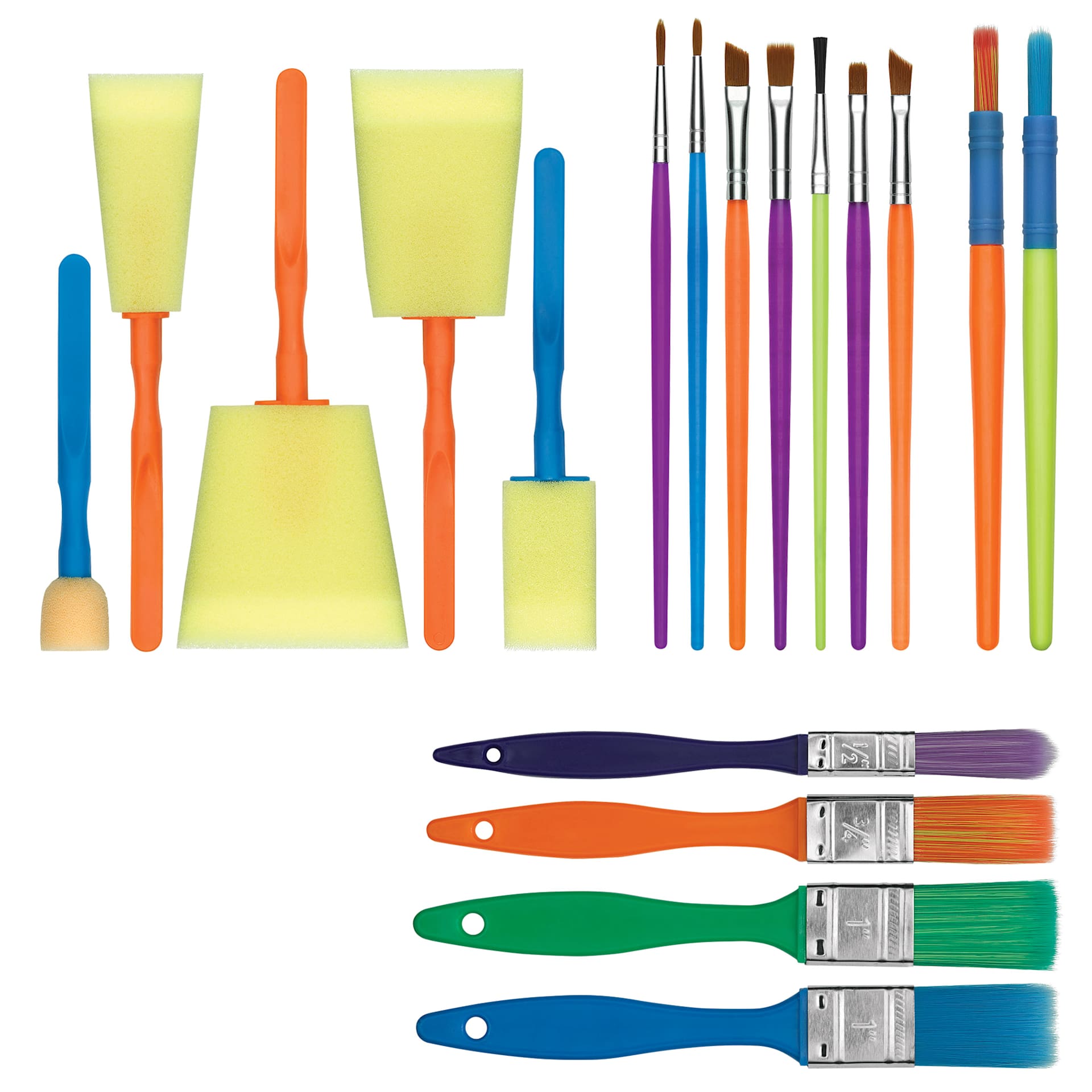 Craft Brush Assorted Set - Pkg of 18 | BLICK Art Materials
