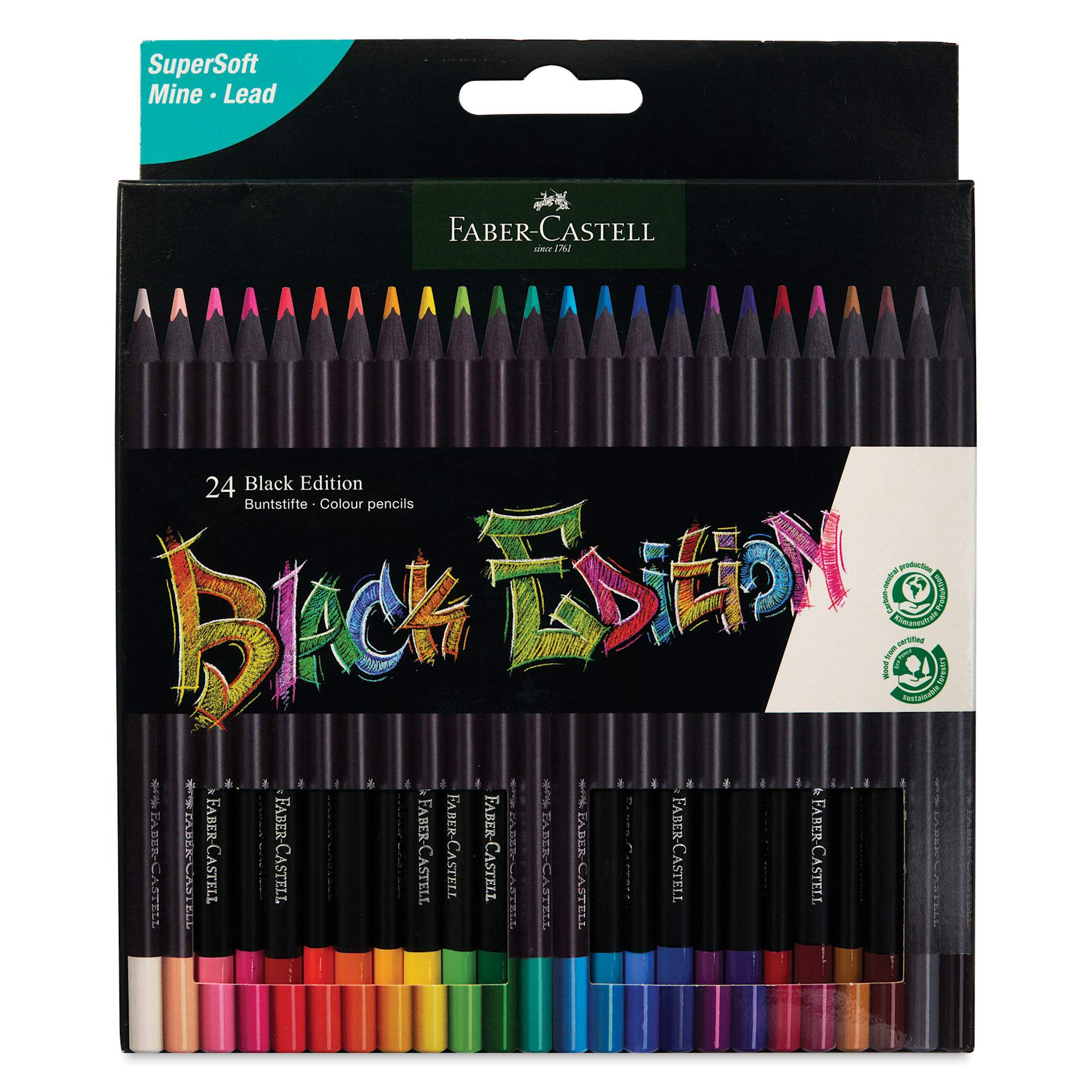 Faber-Castell Black Edition Colored Pencils - Assorted Colors, Set