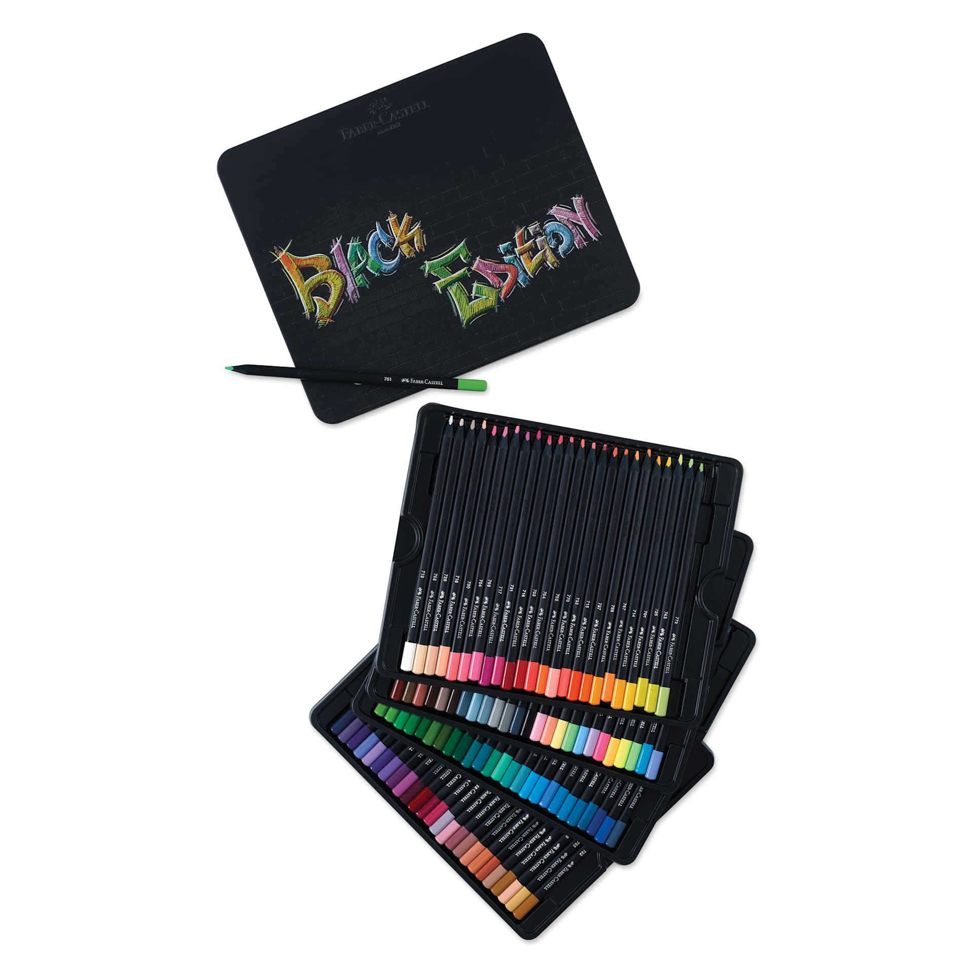 Faber-Castell Black Edition Colored Pencils - Assorted Colors, Tin
