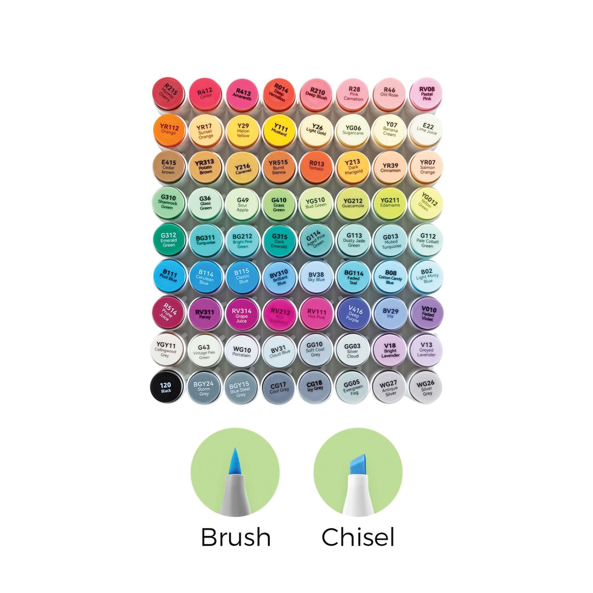 RRR ペ-ハ２個 Ohuhu Honolulu Dual Tip Marker Set - Set of 72, Assorted Colors