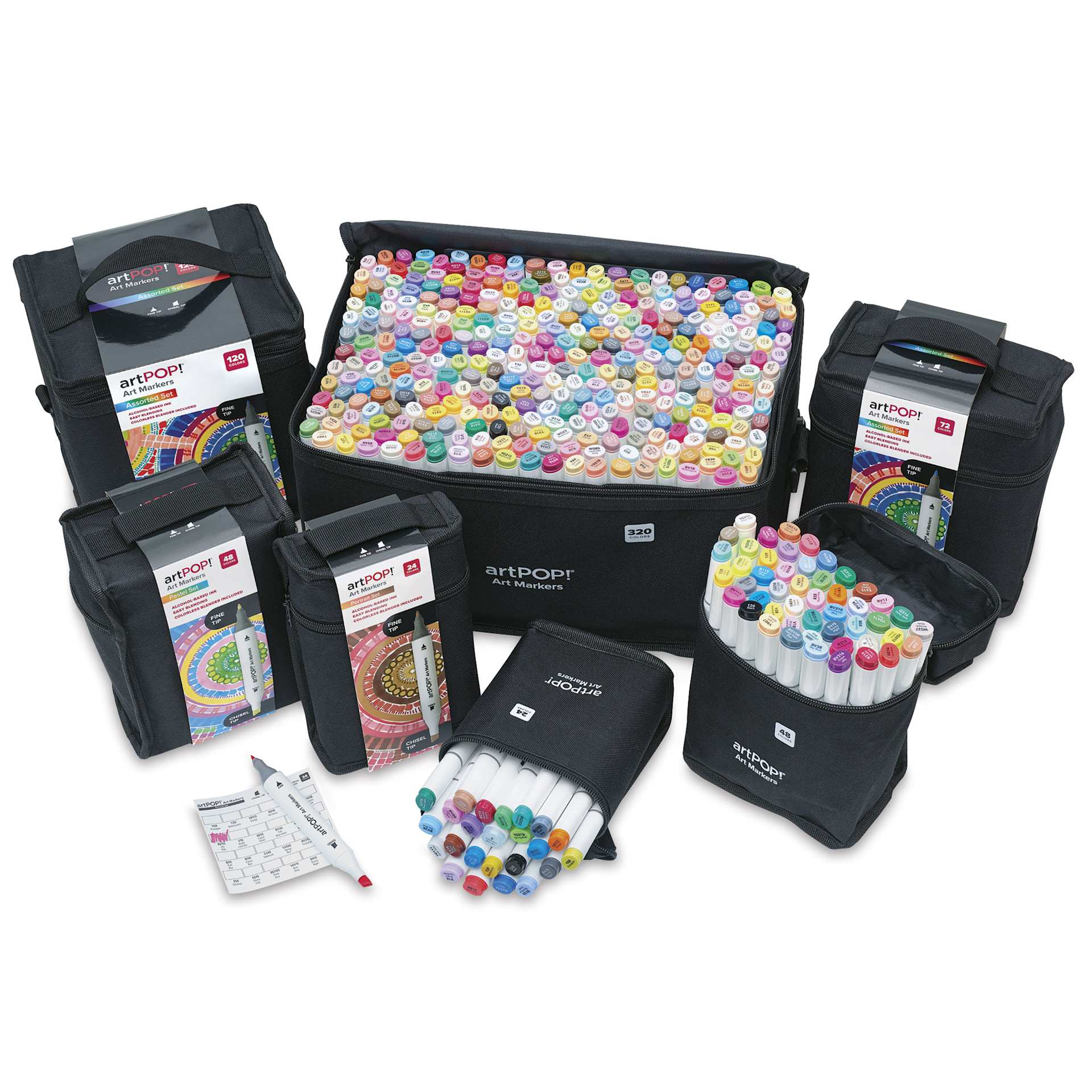 artPOP! Chisel and Fine Dual Tip Alcohol Art Marker Sets | BLICK
