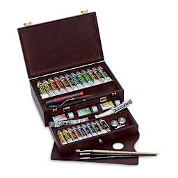 Rembrandt 絵具セット 木製ケース付き　セット上109 Rembrandt Artists' Oils - Master Wood Box Set | BLICK Art Materials