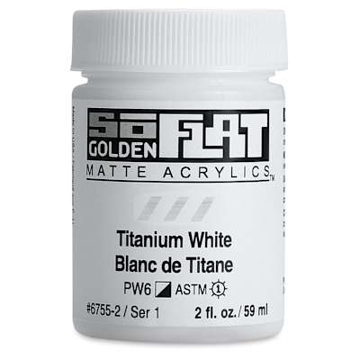 Golden So-flat Titanium White, 59 ml jar