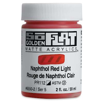 Golden So-flat Naphthol Red Light, 59 ml jar