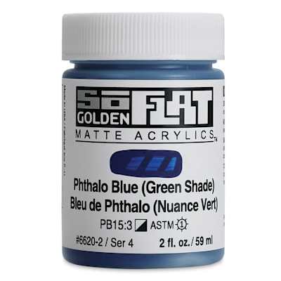 Golden So-flat Phthalo Blue (Green Shade), 59 ml jar