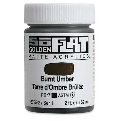 Golden So-flat Burnt Umber, 59 ml jar