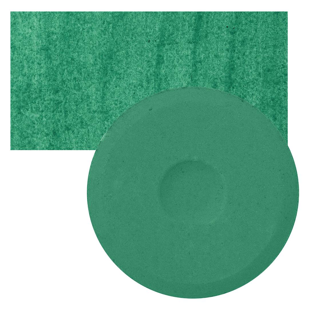 Open in modal - Blick Essentials Tempera Cake - Pine Green, Large cake and swatch