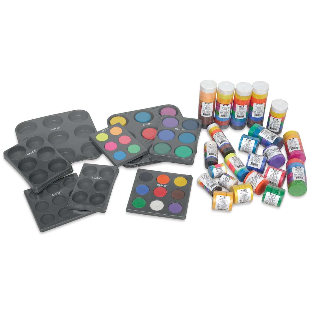 Open in modal - Blick Essentials Tempera Cakes and Sets, trays and refills