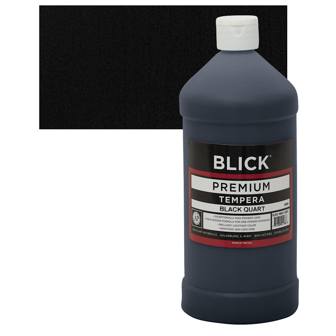 Open in modal - Blick Premium Grade Tempera - Black, Quart and swatch