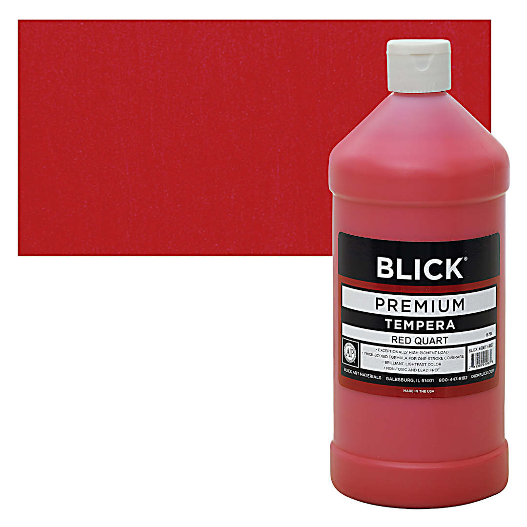 Open in modal - Blick Premium Grade Tempera - Red, Quart and swatch